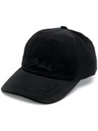 Balmain Velvet Logo Cap - Black