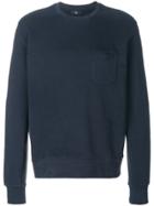 Fay Pocket Detail Sweatshirt - Blue