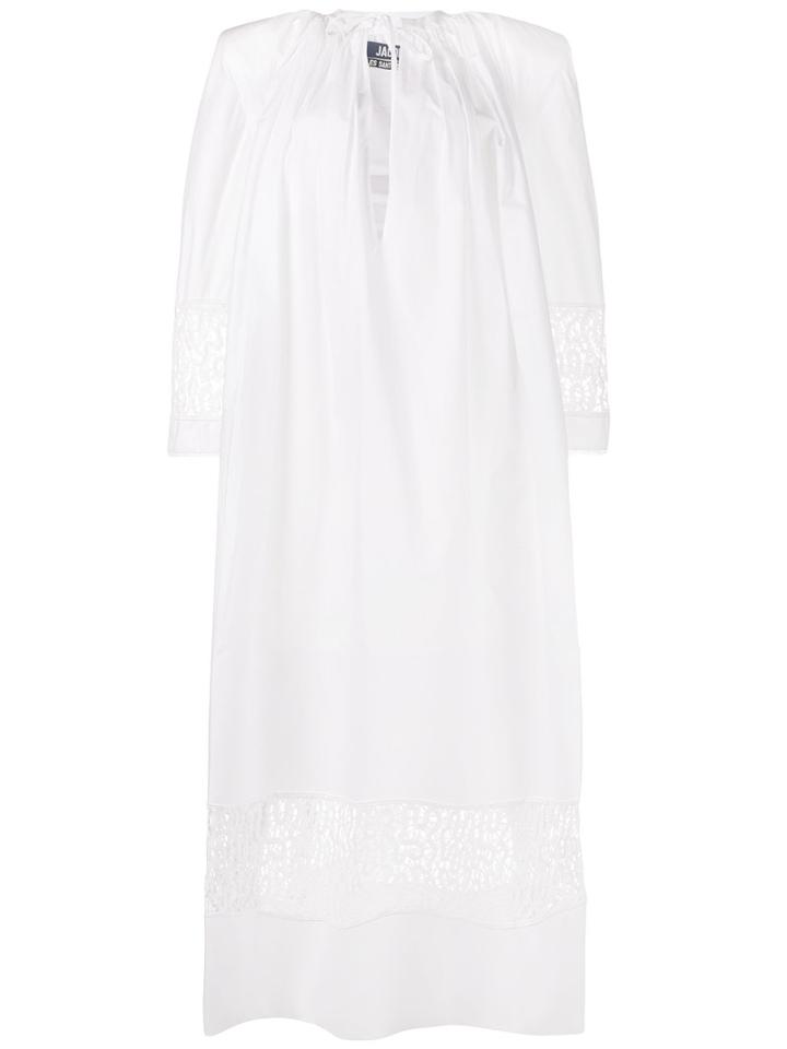 Jacquemus - Lace-detail Maxi Dress - Women - Cotton/polyester - 36, White, Cotton/polyester