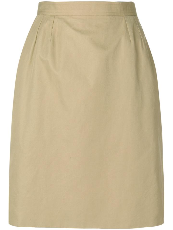 Yves Saint Laurent Vintage High Rise Straight Skirt - Nude & Neutrals