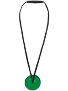 Monies Disc Pendant Necklace, Women's, Green
