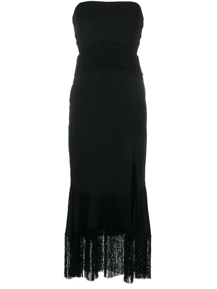 Jonathan Simkhai Fringed Strapless Dress - Black