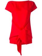 Nina Ricci Tied Front Blouse - Red