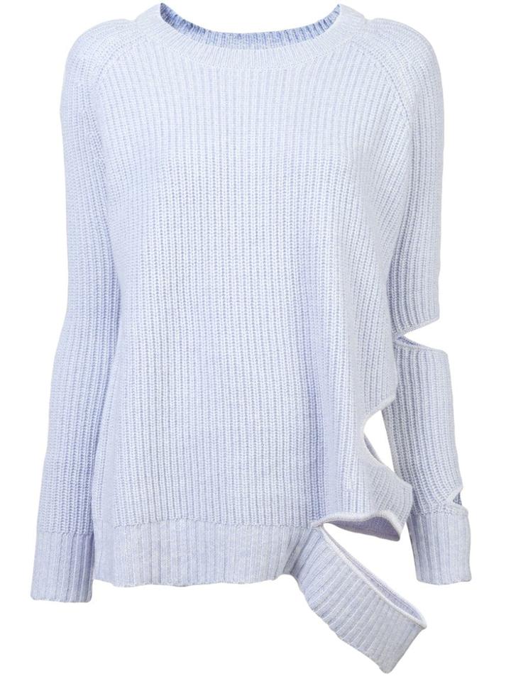 Zoe Jordan Cut-out Knitted Sweater - Blue