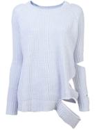 Zoe Jordan Cut-out Knitted Sweater - Blue
