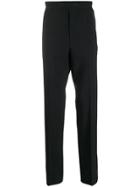 Helmut Lang Striped Tapered Trousers - Black
