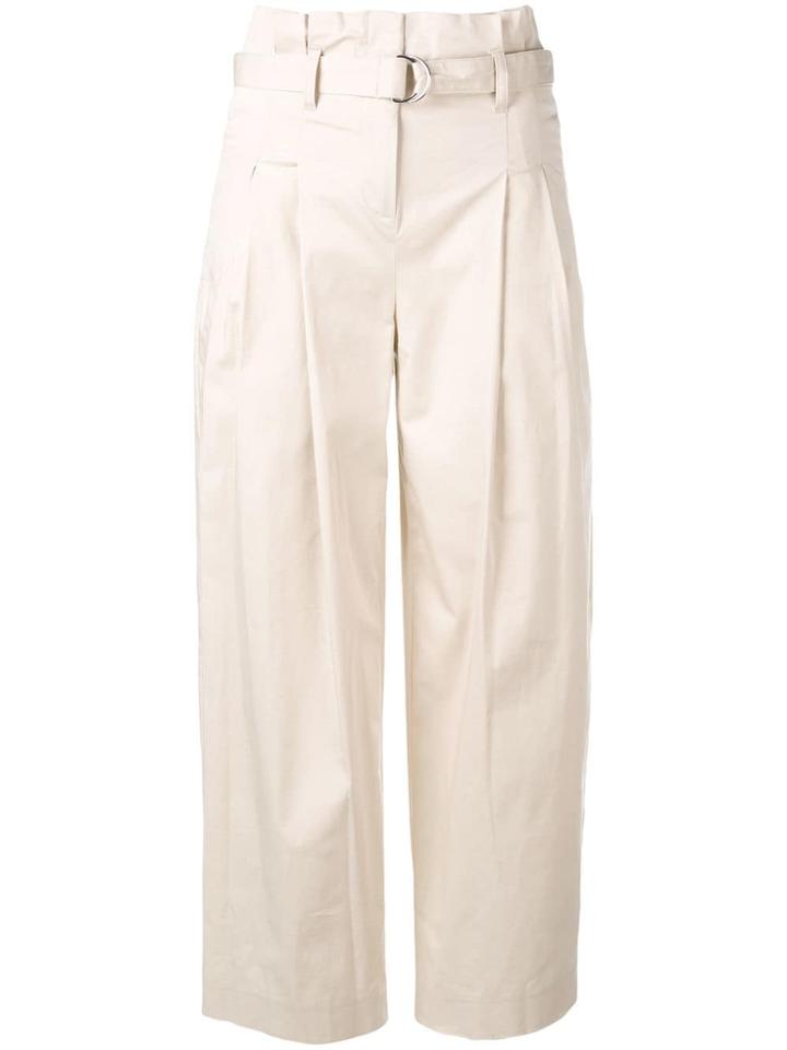 Karl Lagerfeld Cropped High-waist Trousers - Neutrals