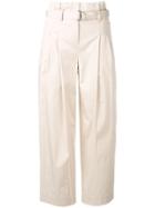 Karl Lagerfeld Cropped High-waist Trousers - Neutrals
