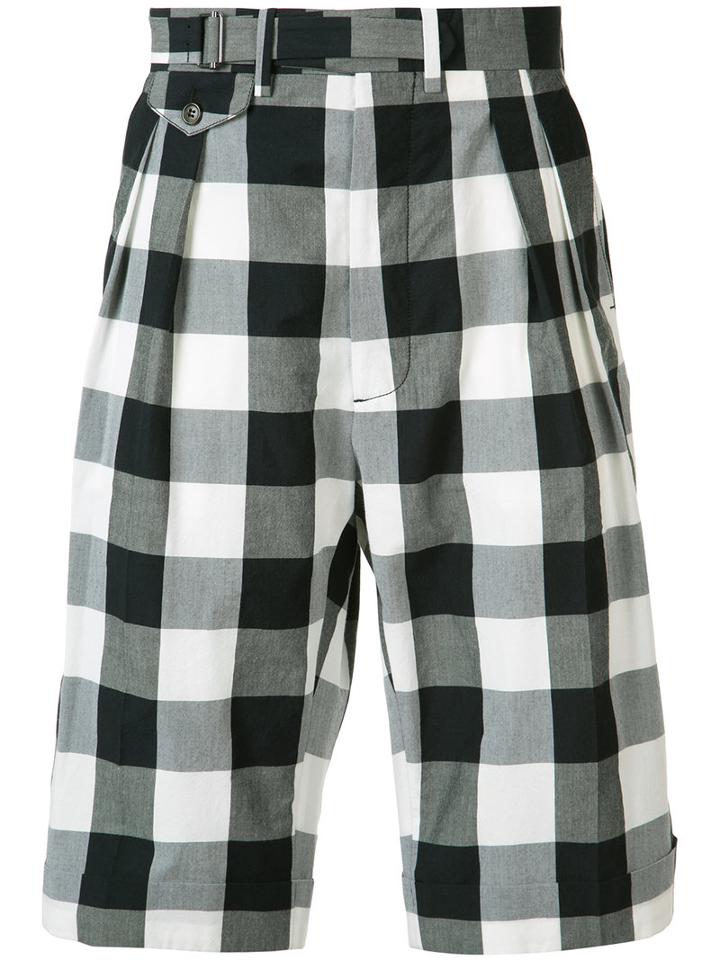 Ports 1961 Checked Shorts, Men's, Size: 50, Black, Cotton