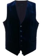 Tagliatore Buttoned Classic Vest - Blue