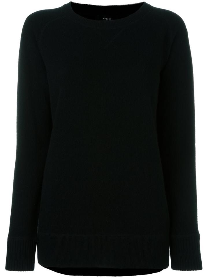Avelon 'lola' Knitted Sweater, Women's, Size: Large, Black, Wool/yak