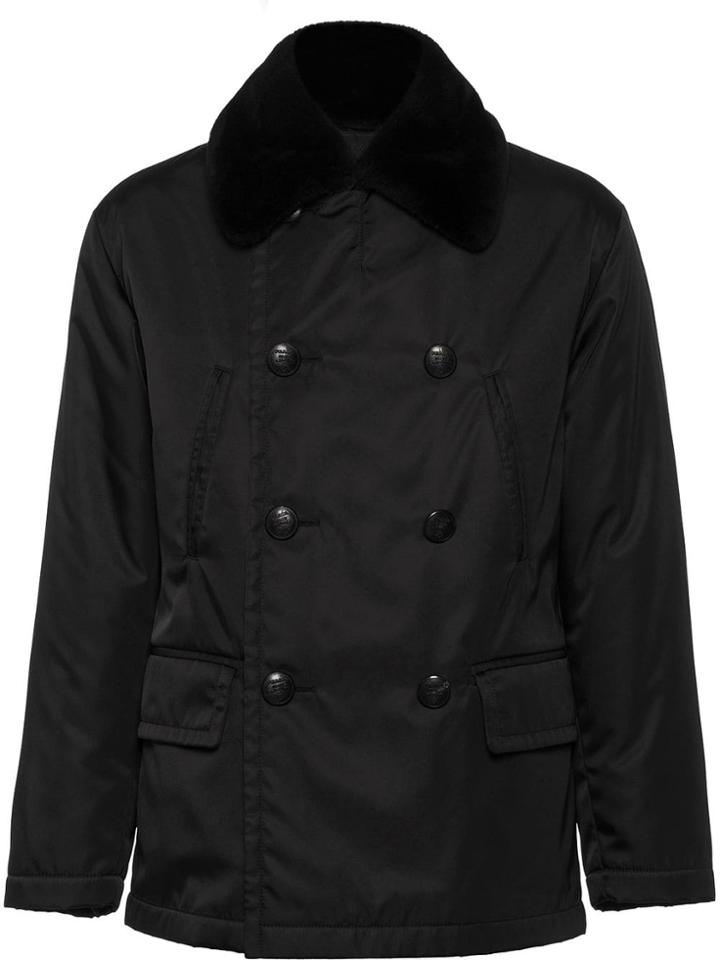 Prada Double-breasted Peacoat - Black