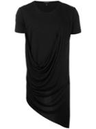Unconditional Asymmetric Drape T-shirt, Men's, Size: Xs, Black, Rayon/cotton