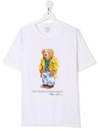 Ralph Lauren Kids Teen Bear Print T-shirt - White