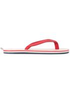 Thom Browne Striped Tab Flip Flops - Red