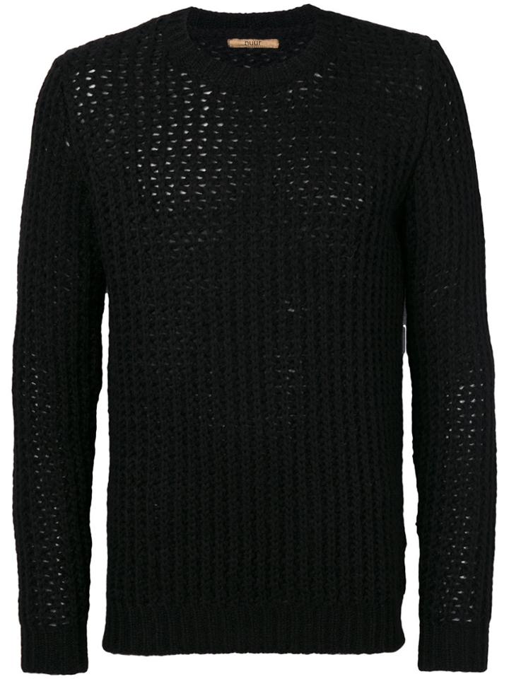 Nuur Textured Knit Jumper - Black