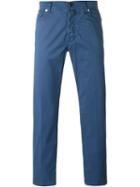 Kiton Straight Leg Jeans, Men's, Size: 36, Blue, Cotton/spandex/elastane