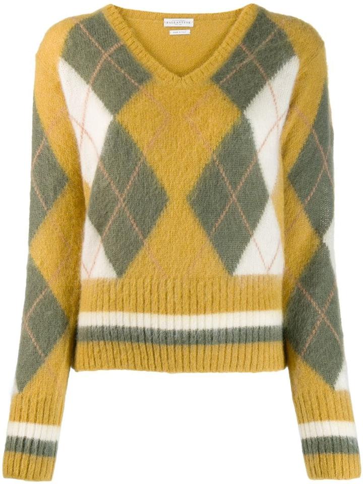 Ballantyne Argyle Knit Jumper - Yellow