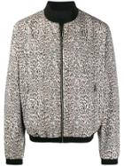 Roberto Cavalli Leopard Print Bomber Jacket - Neutrals
