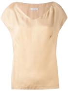Alberto Biani V-neck Blouse - Neutrals