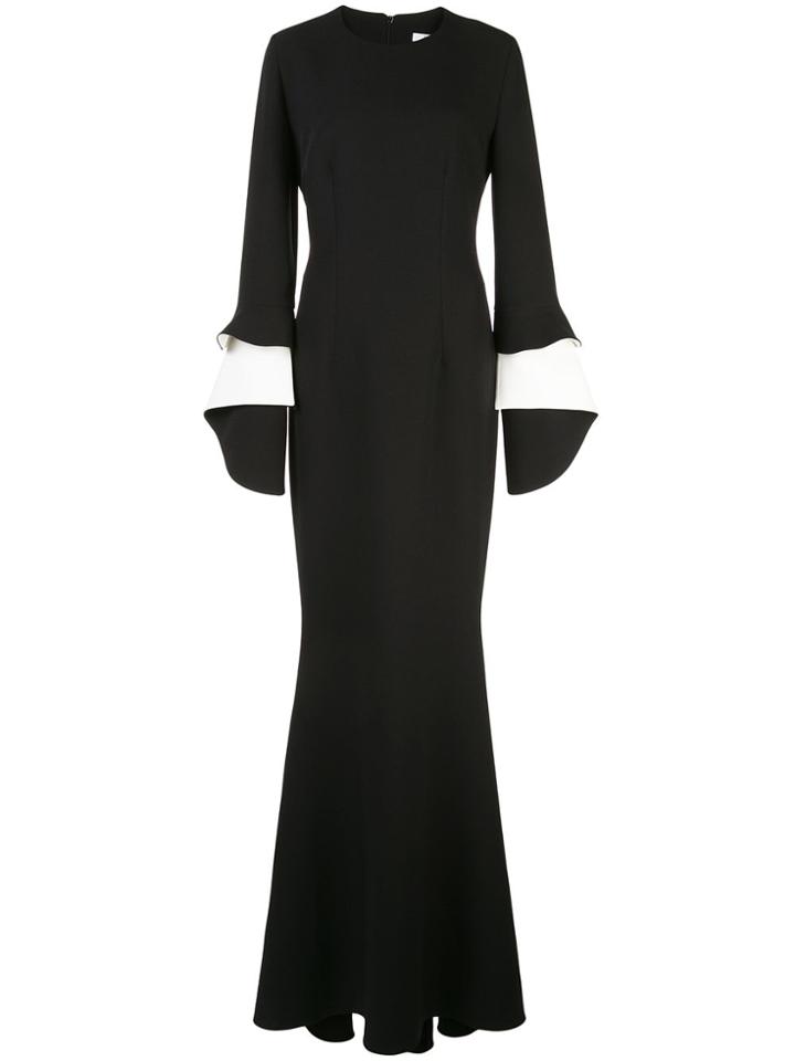 Safiyaa London Ruffled Sleeve Dress - Black