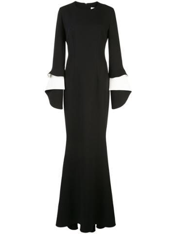 Safiyaa London Ruffled Sleeve Dress - Black