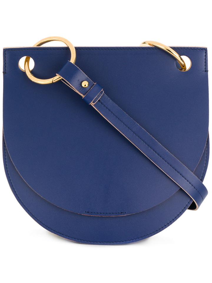 Marni Woven Strap Detail Shoulder Bag - Blue