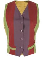 Jean Paul Gaultier Vintage Colour Block Waistcoat - Green