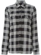 Current/elliott Gingham Check Shirt, Women's, Size: 2, Grey, Cotton/polyester/acrylic
