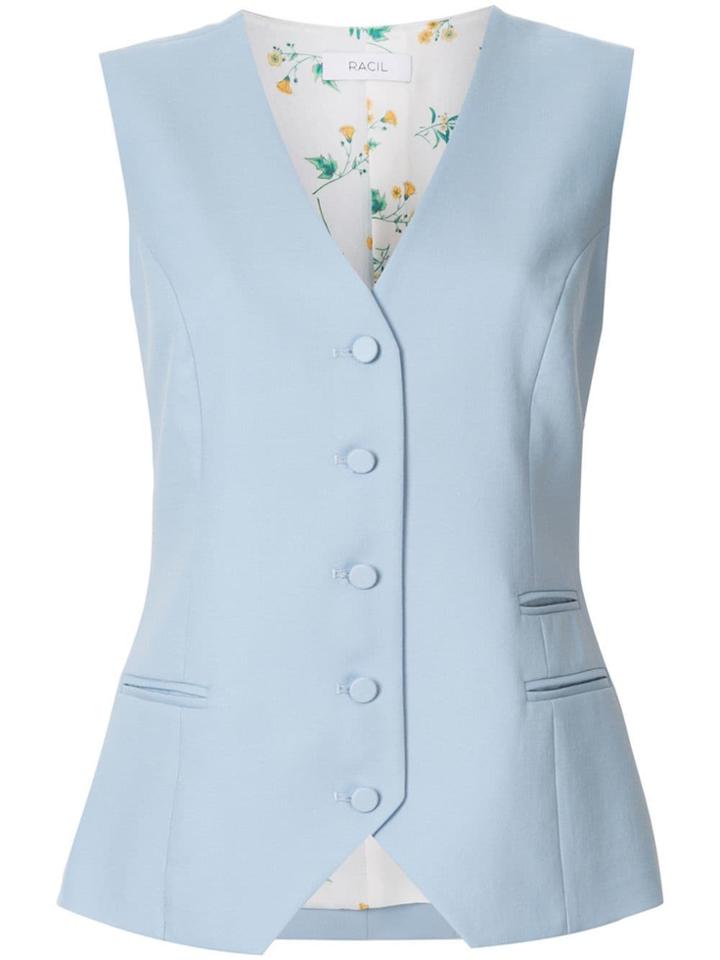 Racil Sky Blue Waistcoat
