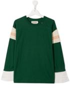 Go To Hollywood Teen Stripe-detail Sweater - Green
