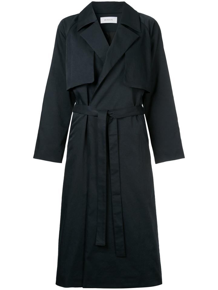 En Route Belted Trench Coat - Green
