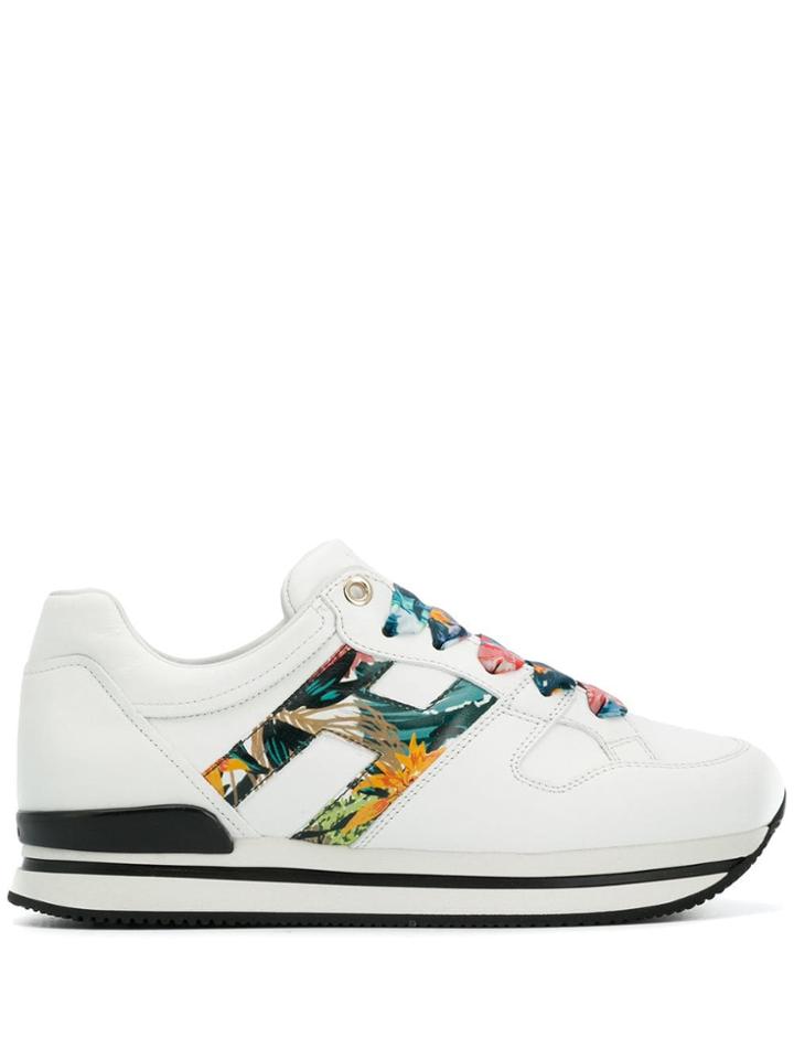 Hogan Printed Logo Sneakers - White