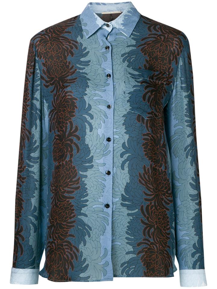 Marco De Vincenzo Floral Print Shirt - Blue