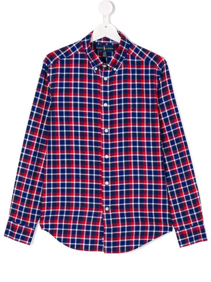 Ralph Lauren Kids Check Buttondown Shirt - Blue