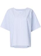 Mm6 Maison Margiela Basic Striped Shirt - Blue