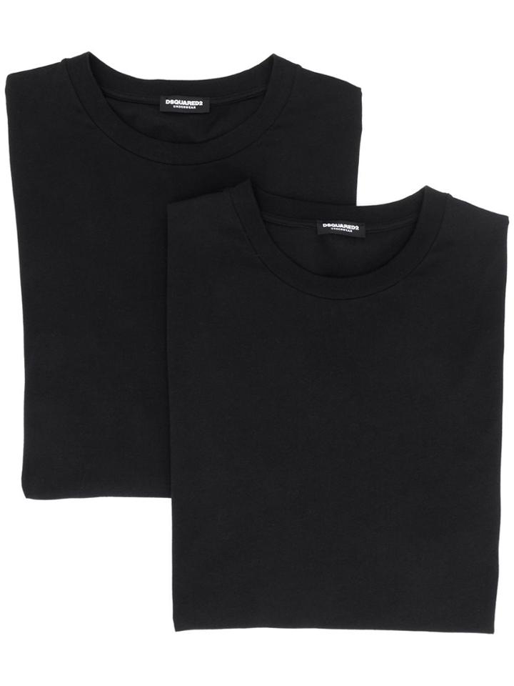 Dsquared2 2 Pack Logo Print T-shirts - Black