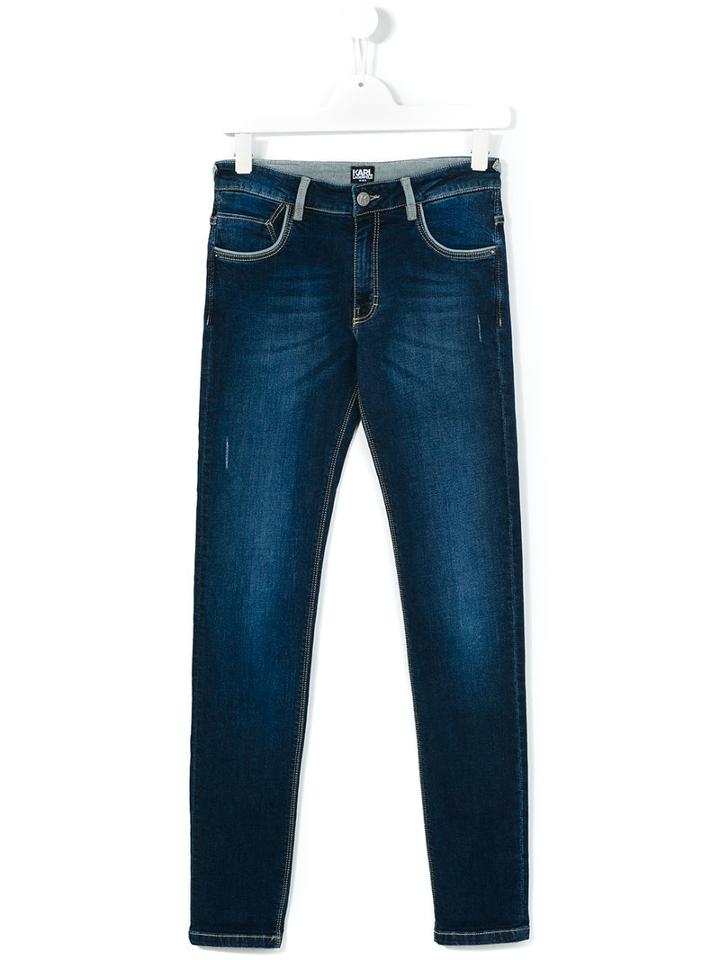 Karl Lagerfeld Kids Slim-fit Jeans, Boy's, Size: 16 Yrs, Blue