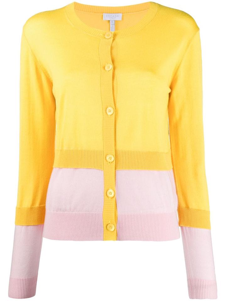Escada Sport Layered Colour-block Cardigan - Yellow