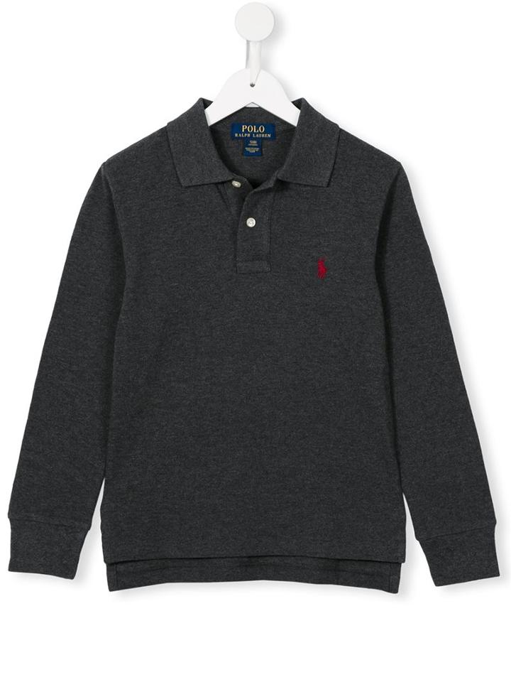 Ralph Lauren Kids Long Sleeve Polo Shirt, Boy's, Size: 8 Yrs, Grey
