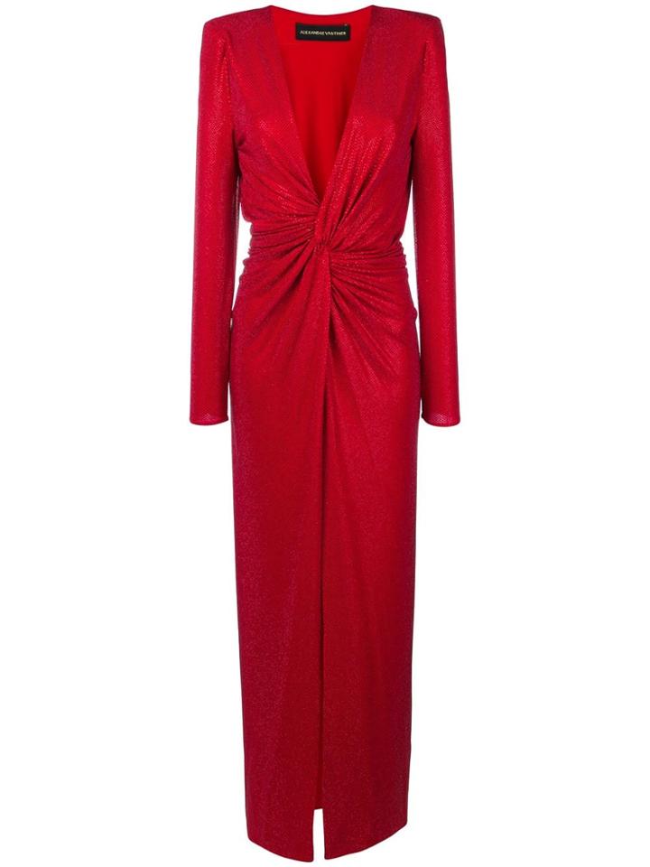 Alexandre Vauthier Draped Sequin Dress - Red