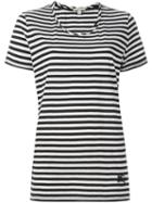 Burberry Brit Striped T-shirt, Women's, Size: L, Black, Cotton
