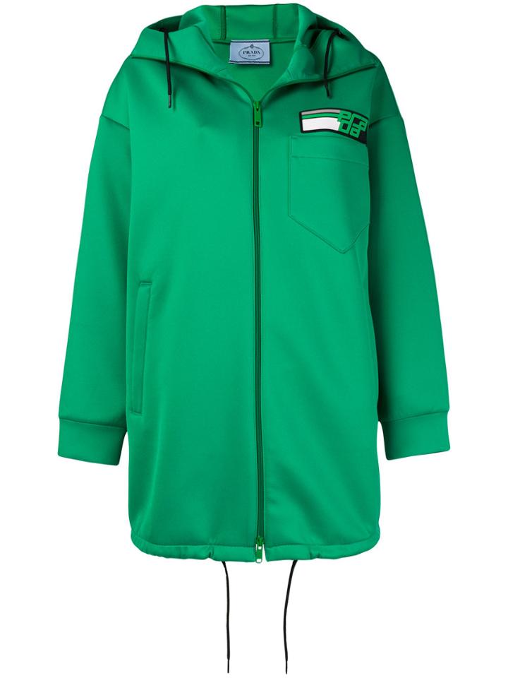 Prada Mid-length Track Jacket - Green