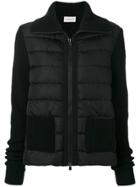 Moncler Puffer Front Knitted Jacket - Black