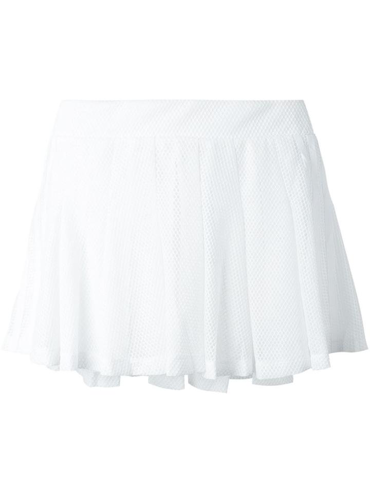 Adidas Pleated Mesh Tennis Skirt, Women's, Size: 40, White, Polyester