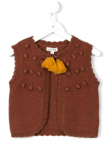 Louise Misha 'great' Bobble Knit Gilet, Girl's, Size: 6 Yrs, Brown