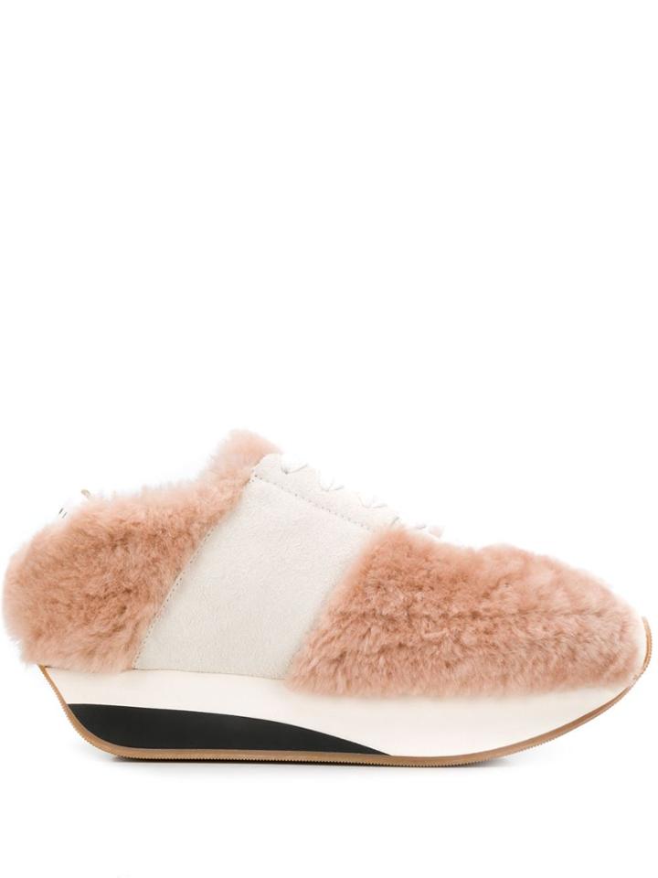 Marni Textured Big Foot Sneakers - Neutrals