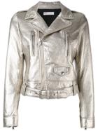 Red Valentino Metallic Biker Jacket - Grey