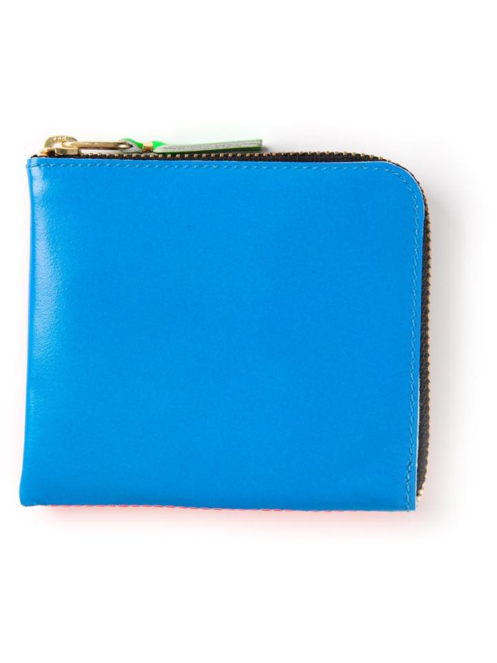 Comme Des Garçons Wallet 'super Fluo' Purse - Blue