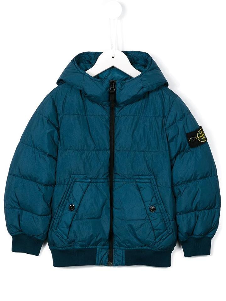 Stone Island Kids Padded Jacket, Boy's, Size: 8 Yrs, Blue